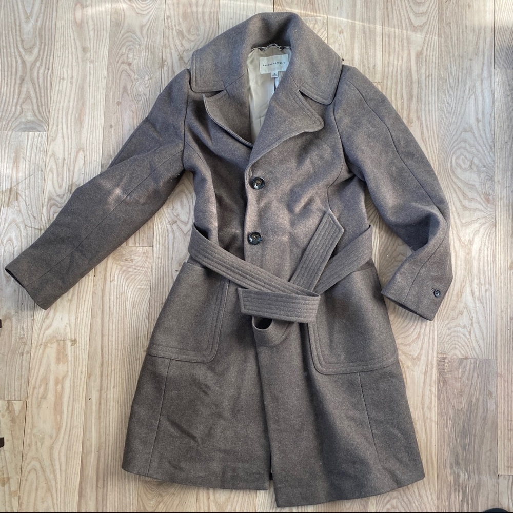 Banana Republic Wool Trench Coat Sz Medium